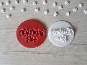 Christmas Eve Embosser Stamp | Christmas Cake Cookies Soap Pottery Stamp |
