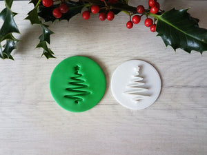 Christmas Tree Embosser Stamp | Christmas Cake Cookies Soap Pottery Stamp |
