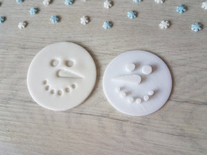 Snowman Christmas Embosser Stamp | Christmas Cake Cookies Soap Pottery Stamp |