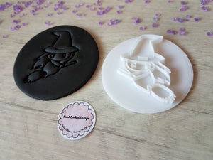 Cute Witch Embosser Stamp | Halloween Cake Cookie Biscuit Pottery Stamp |
