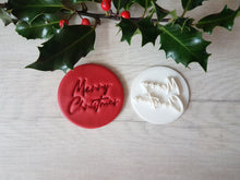 Load image into Gallery viewer, Merry Christmas Style 3 Embosser Stamp | Christmas Cake Cookies Soap Pottery Stamp |
