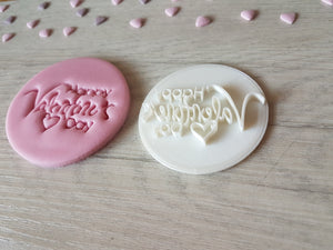Happy Valentine's Day Embosser Stamp | Cookie Biscuit Pottery Stamp |
