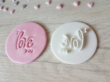 Load image into Gallery viewer, I love you style 3 Embosser Stamp | Cake Cookie Biscuit Pottery Stamp |
