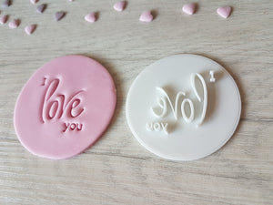 I love you style 3 Embosser Stamp | Cake Cookie Biscuit Pottery Stamp |