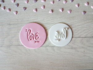 I love you style 3 Embosser Stamp | Cake Cookie Biscuit Pottery Stamp |