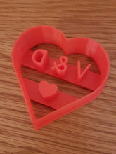 Load image into Gallery viewer, 3D Printed Personalised Love Heart Cookie Cutter | Engagement|Wedding|Party|Celebration|Birthday|Love Token|Custom
