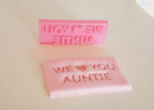 Load image into Gallery viewer, We heart You Auntie/Aunt/Aunty Embosser Stamp|Baking|Cookie Stamp|Mother&#39;s Day Gift|
