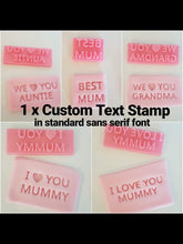 Load image into Gallery viewer, Custom Message Embosser Stamp | Baking | Cookie Stamp
