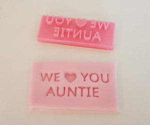 We heart You Auntie/Aunt/Aunty Embosser Stamp|Baking|Cookie Stamp|Mother's Day Gift|