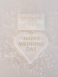 Happy Wedding Day Stamp|Baking|Cookie Stamp|Wedding|Bridal Shower|Hen Party Do