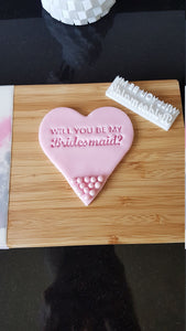 Will you be my Bridesmaid? Stamp | Baking | Cookie Stamp | Bridal Shower | Hen Party Do | Wedding |
