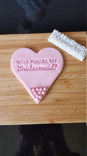 Load image into Gallery viewer, Will you be my Bridesmaid? Stamp | Baking | Cookie Stamp | Bridal Shower | Hen Party Do | Wedding |
