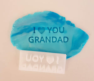 I heart you Grandad Stamp|Icing|Baking|Cookie Stamp|Father's Day Gift|Birthday|Husband|Partner|Daddy|Dad