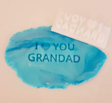 Load image into Gallery viewer, I heart you Grandad Stamp|Icing|Baking|Cookie Stamp|Father&#39;s Day Gift|Birthday|Husband|Partner|Daddy|Dad
