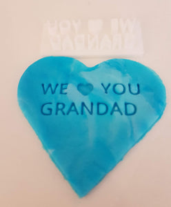 We heart you Grandad Stamp|Icing|Baking|Cookie Stamp|Father's Day Gift|Birthday|Husband|Partner|Daddy|Dad
