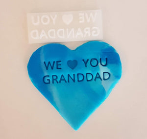 We heart you Granddad Stamp|Icing|Baking|Cookie Stamp|Father's Day Gift|Birthday|From the grandchildren|Grandfather gift cakes