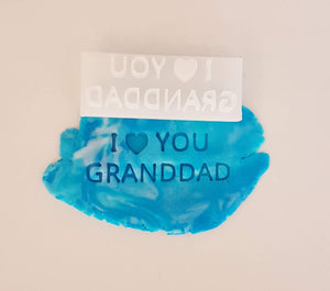 I heart you Granddad Stamp|Icing|Baking|Cookie Stamp|Father's Day Gift|Birthday|From the grandchildren|Grandfather gift cakes
