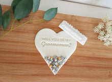 Load image into Gallery viewer, Will you be my Groomsman? Stamp|Fondant|Baking|Cookie Cake Stamp|Bridal Shower|Hen Party Do|Wedding|Party gift|Proposal
