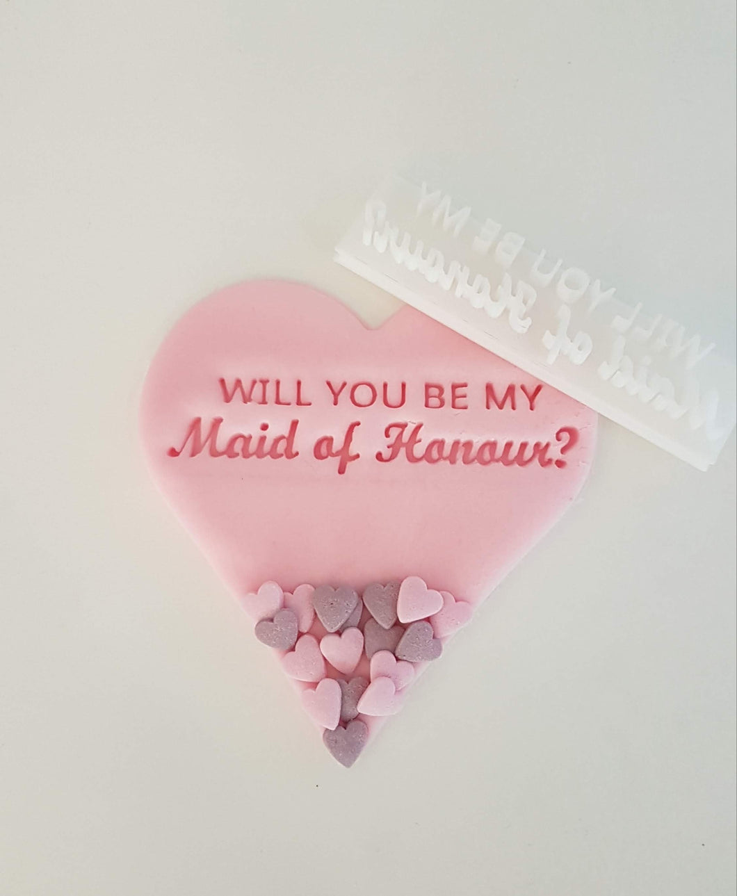 Will you be my Maid of Honour/Honor? Embosser Stamp|Baking|Cookie Stamp|Bridal Shower|Hen Party Do|Wedding|