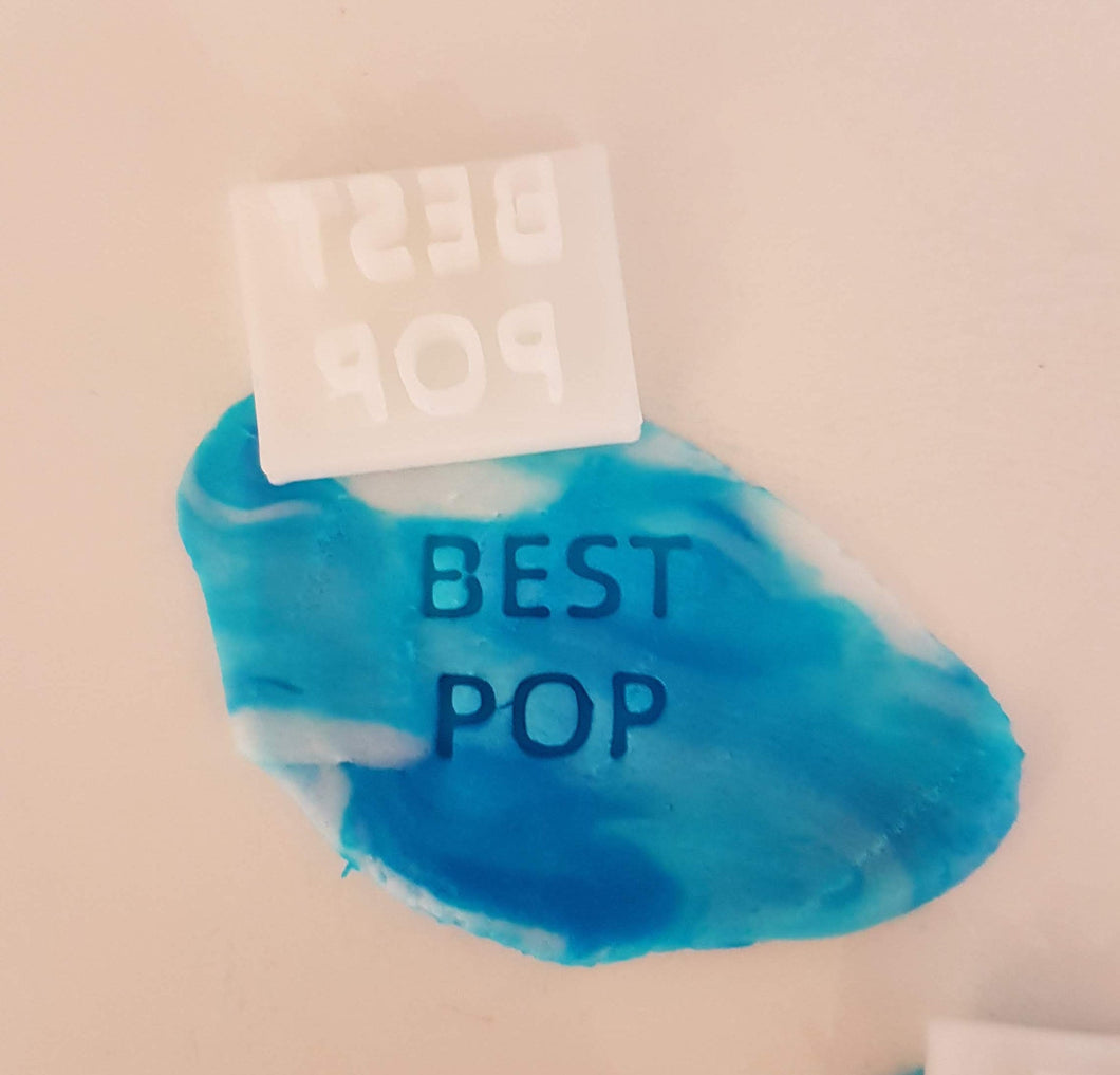 Best Pop Stamp|Icing|Baking|Cookie Stamp|Father's Day Gift|Birthday|Husband|Partner|Daddy|Grandad