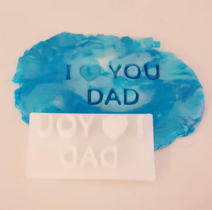 I heart you Dad Embosser Stamp|Christmas Crafts|Baking|Cookie Stamp|