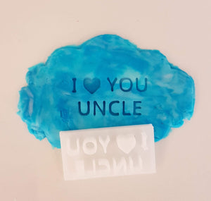 I heart you Uncle Stamp|Icing|Baking|Cookie Stamp|Father's Day Gift|Birthday|Husband|Partner|Daddy|Dad