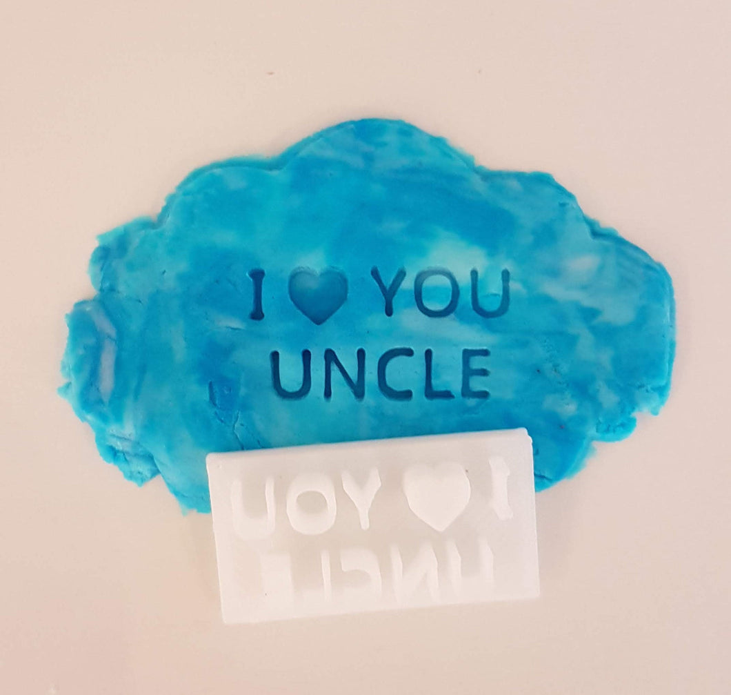 I heart you Uncle Stamp|Icing|Baking|Cookie Stamp|Father's Day Gift|Birthday|Husband|Partner|Daddy|Dad