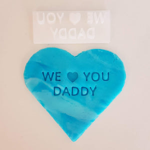 We heart you Daddy Embosser Stamp|Baking|Cookie Stamp|Father's Day Gift|