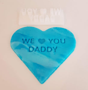 We heart you Daddy Embosser Stamp|Baking|Cookie Stamp|Father's Day Gift|
