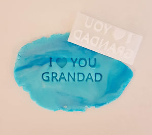 I heart you Grandad Stamp|Icing|Baking|Cookie Stamp|Father's Day Gift|Birthday|Husband|Partner|Daddy|Dad