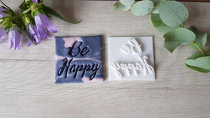 Be Happy Style 2 Embosser Stamp | Cookie Biscuit Stamp |