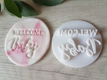 Load image into Gallery viewer, Welcome Baby Embosser Stamp | Cake Cookie Soap Pottery Stamp |
