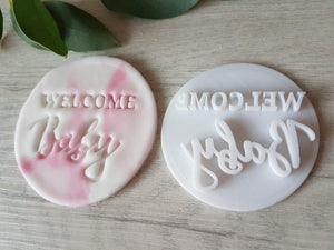 Welcome Baby Embosser Stamp | Cake Cookie Soap Pottery Stamp |