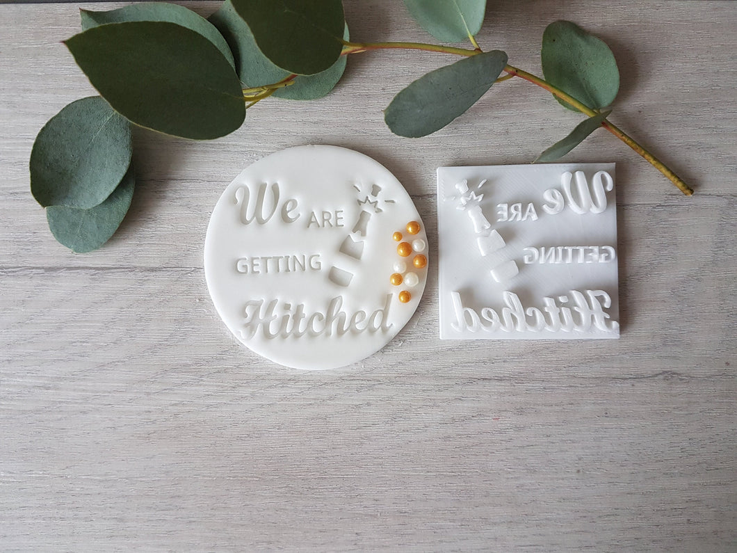 Getting Hitched Embosser Stamp| Cookie Soap Pottery Stamp|