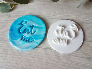Eat Me Embosser Stamp|Christmas Cookies Soap Pottery Stamp|