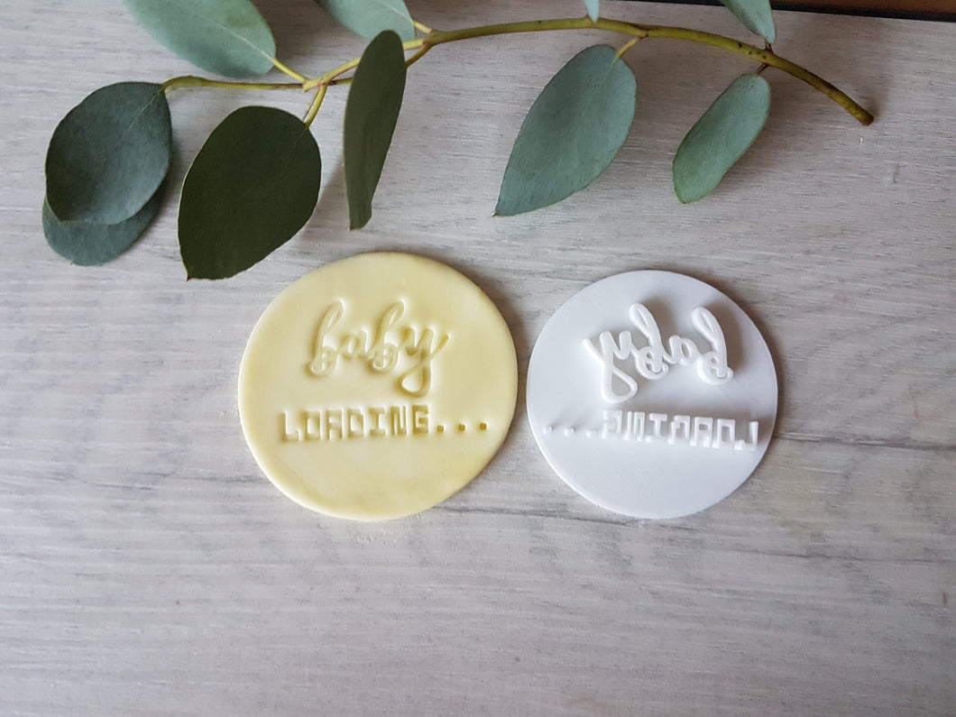 Baby Loading Embosser Stamp | Cake Cookie Soap Pottery Stamp |