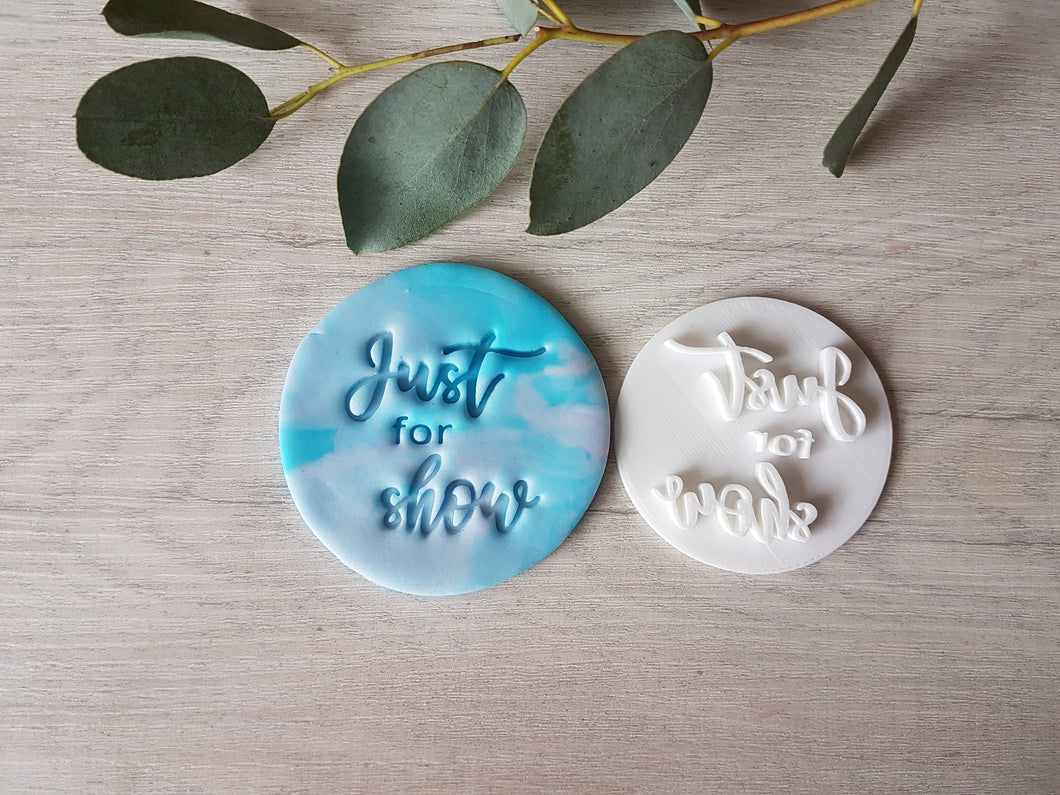 Just for Show Embosser Stamp|Christmas Cookies Soap Pottery Stamp|