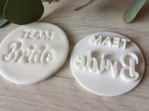 Team Bride Embosser Stamp | Cookie Soap Pottery Stamp |