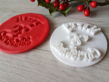 Load image into Gallery viewer, Merry Christmas Candy Cane Embosser Stamp | Christmas Cookies Soap Pottery Stamp |
