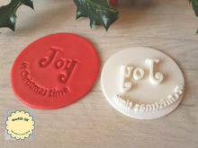 Load image into Gallery viewer, Joy at Christmas Time Embosser Stamp|Christmas Cookies Soap Pottery Stamp|
