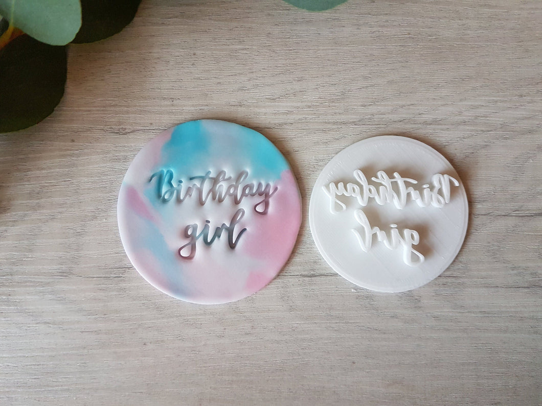 Birthday girl Embosser Stamp | Cookies Soap Pottery Stamp |