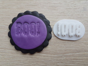 Boo! Halloween Embosser Stamp | Cake Cookie Biscuit Pottery Stamp |
