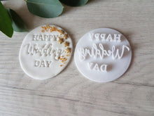 Load image into Gallery viewer, Happy Wedding Day Embosser Stamp| Cookie Soap Pottery Stamp|
