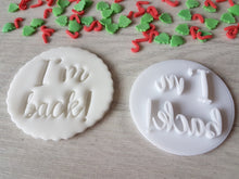 Load image into Gallery viewer, I&#39;m Back! Embosser Stamp|Christmas Cookies Soap Pottery Stamp|
