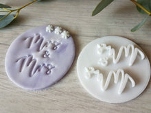 Load image into Gallery viewer, Mrs &amp; Mrs Embosser Stamp | Cookie Soap Pottery Stamp|
