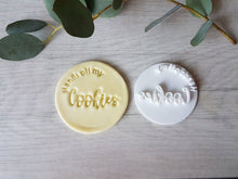 Load image into Gallery viewer, Hands off my Cookies Embosser Stamp|Christmas Cookies Soap Pottery Stamp|
