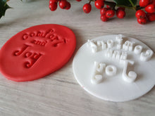 Load image into Gallery viewer, Comfort and Joy Christmas Embosser Stamp|Christmas Cookies Soap Pottery Stamp|
