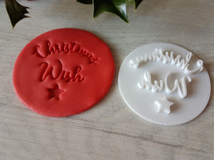 Christmas Wish Embosser Stamp |Christmas Cake Cookies Soap Pottery Stamp |