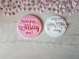 Will you Marry Me Proposal Embosser Stamp | Cookie Soap Pottery Stamp |