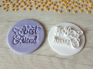 Best Friend Embosser Stamp | Cookie Biscuit Pottery Stamp |
